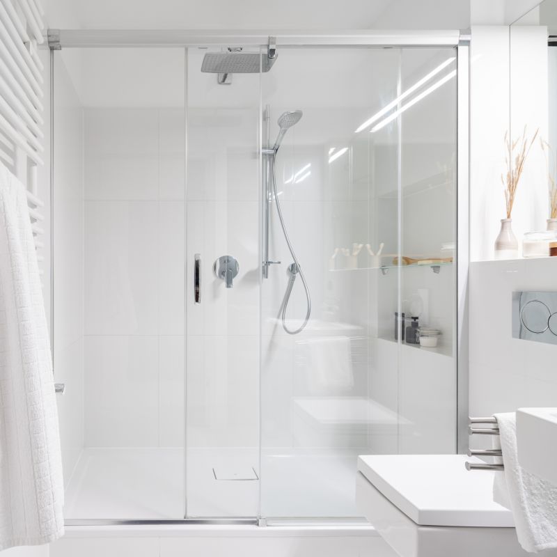 Elegant Shower with Glass Walls