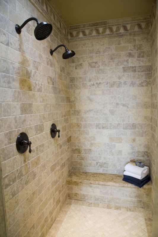 Spa-Style Shower with Bench